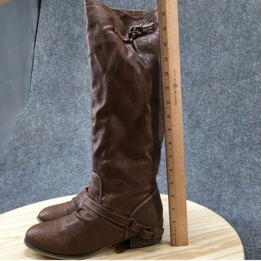Breckelles Cognac Brown Over-The-Knee Riding Boots